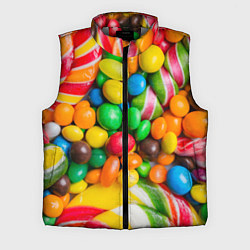 Мужской жилет Сладкие конфетки, цвет: 3D-светло-серый