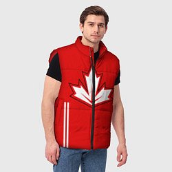 Мужской жилет Сборная Канады: домашняя форма, цвет: 3D-красный — фото 2