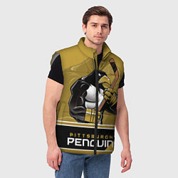 Мужской жилет Pittsburgh Penguins, цвет: 3D-светло-серый — фото 2