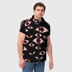 Мужской жилет Глаза, цвет: 3D-светло-серый — фото 2