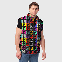 Мужской жилет The Beatles: pop-art, цвет: 3D-черный — фото 2