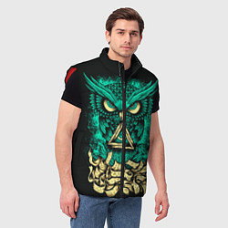 Мужской жилет Bring Me The Horizon: Owl, цвет: 3D-красный — фото 2