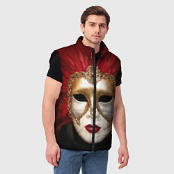 Мужской жилет Венецианская маска, цвет: 3D-черный — фото 2