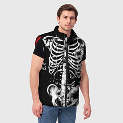 Мужской жилет Floral Skeleton, цвет: 3D-красный — фото 2