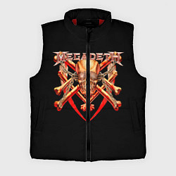 Мужской жилет Megadeth: Gold Skull, цвет: 3D-красный