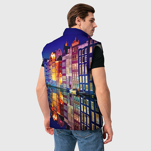 Мужской жилет Амстердама - Нидерланды / 3D-Светло-серый – фото 4