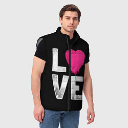 Мужской жилет Love Heart, цвет: 3D-светло-серый — фото 2