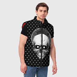 Мужской жилет Подробный череп, цвет: 3D-красный — фото 2