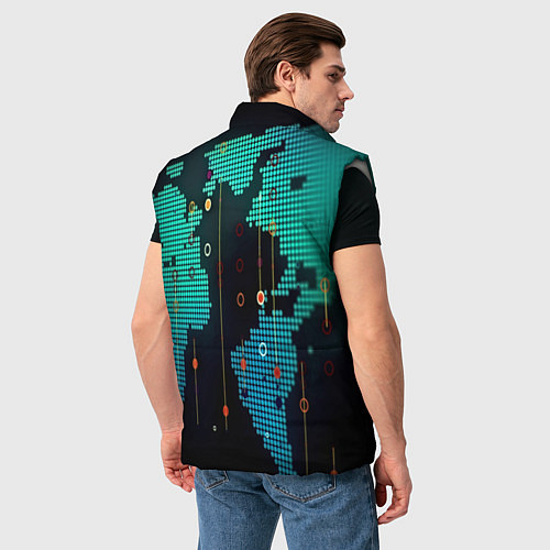 Мужской жилет Digital world / 3D-Светло-серый – фото 4