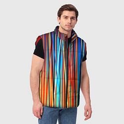Мужской жилет Colored stripes, цвет: 3D-красный — фото 2