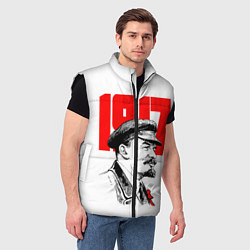 Мужской жилет Ленин 1917, цвет: 3D-черный — фото 2