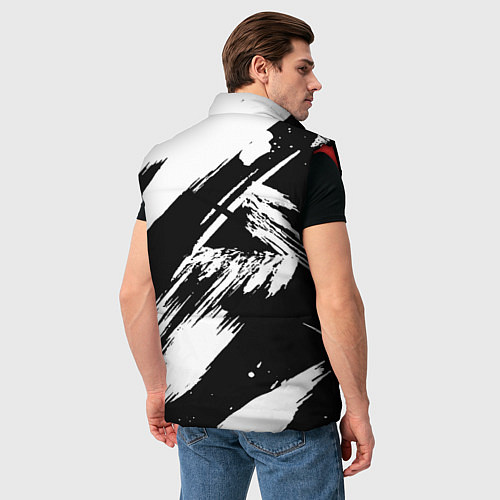 Мужской жилет Чёрно-белый / 3D-Красный – фото 4