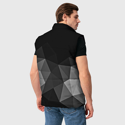 Мужской жилет Abstract gray / 3D-Черный – фото 4