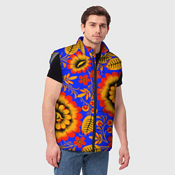 Мужской жилет Хохломской узор, цвет: 3D-светло-серый — фото 2