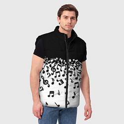 Мужской жилет Поглощение музыкой, цвет: 3D-черный — фото 2