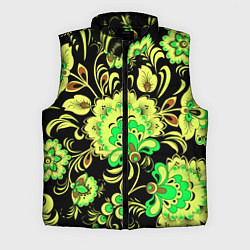 Мужской жилет Хохлома: черный и салатовый, цвет: 3D-черный