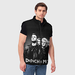 Мужской жилет Depeche Mode: mono, цвет: 3D-черный — фото 2
