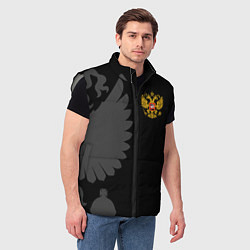 Мужской жилет Russia - Black collection, цвет: 3D-светло-серый — фото 2