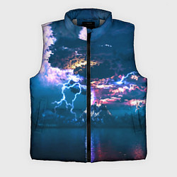 Мужской жилет Извержение вулкана, цвет: 3D-светло-серый