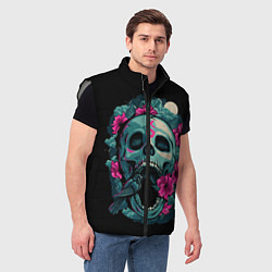 Мужской жилет Dia de Muertos, цвет: 3D-светло-серый — фото 2