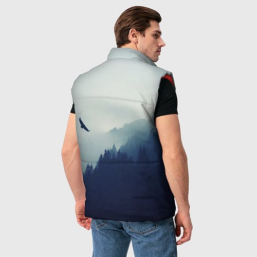 Мужской жилет Орел над Лесом / 3D-Красный – фото 4
