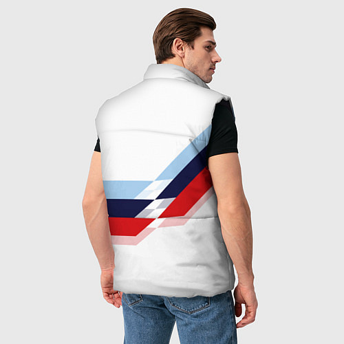 Мужской жилет BMW БМВ WHITE / 3D-Черный – фото 4