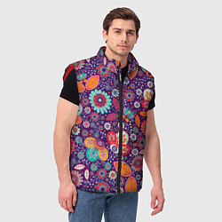 Мужской жилет Цветочный взрыв, цвет: 3D-красный — фото 2