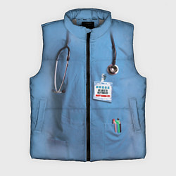 Мужской жилет Костюм врача, цвет: 3D-светло-серый