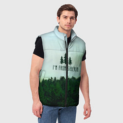 Мужской жилет I'm from Siberia, цвет: 3D-черный — фото 2