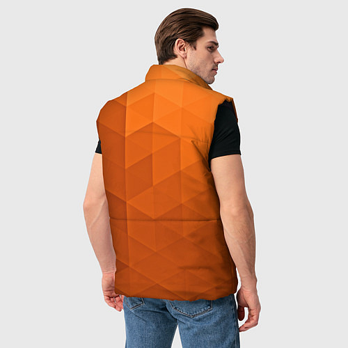 Мужской жилет Orange abstraction / 3D-Черный – фото 4