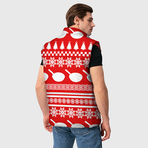 Мужской жилет PUBG: New Year / 3D-Красный – фото 4