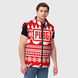 Мужской жилет PUBG: New Year, цвет: 3D-красный — фото 2