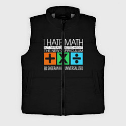 Мужской жилет Ed Sheeran: I hate math, цвет: 3D-светло-серый