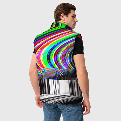 Мужской жилет TV Glitch / 3D-Красный – фото 4