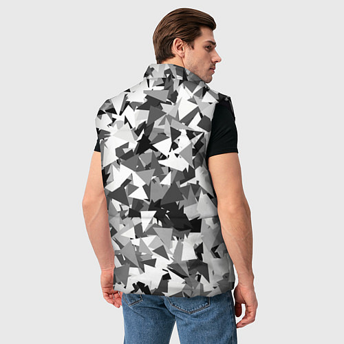 Мужской жилет Городской серый камуфляж / 3D-Черный – фото 4