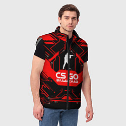 Мужской жилет CS:GO - Владислав, цвет: 3D-светло-серый — фото 2