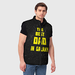 Мужской жилет The Best Dad in Galaxy, цвет: 3D-черный — фото 2