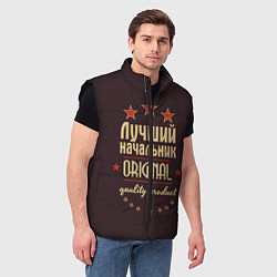 Мужской жилет Лучший начальник: Original Quality, цвет: 3D-черный — фото 2
