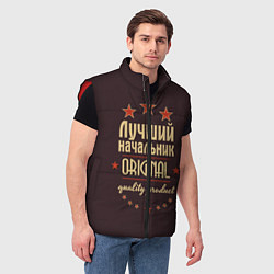 Мужской жилет Лучший начальник: Original Quality, цвет: 3D-красный — фото 2