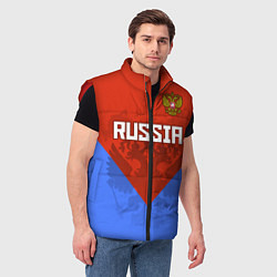 Мужской жилет Russia Red & Blue, цвет: 3D-красный — фото 2