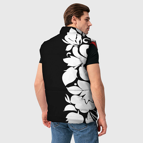 Мужской жилет Russia: B&W Floral / 3D-Красный – фото 4