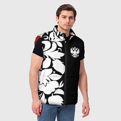 Мужской жилет Russia: B&W Floral, цвет: 3D-красный — фото 2