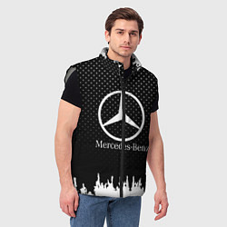 Мужской жилет Mercedes-Benz: Black Side, цвет: 3D-светло-серый — фото 2