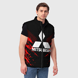 Мужской жилет Mitsubishi: Red Anger, цвет: 3D-черный — фото 2