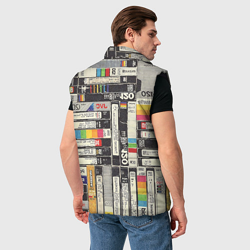 Мужской жилет VHS-кассеты / 3D-Черный – фото 4