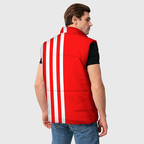 Мужской жилет Красно-белый воин / 3D-Черный – фото 4