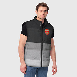 Мужской жилет ФК Арсенал: Серый стиль, цвет: 3D-черный — фото 2