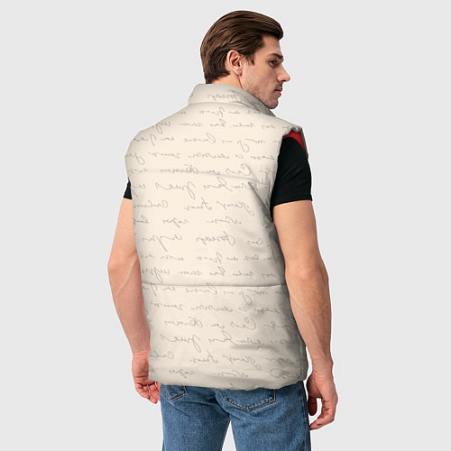 Мужской жилет Лев Толстой / 3D-Красный – фото 4