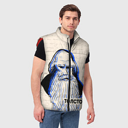 Мужской жилет Лев Толстой, цвет: 3D-красный — фото 2