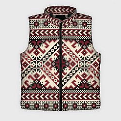 Мужской жилет Славянский орнамент, цвет: 3D-черный